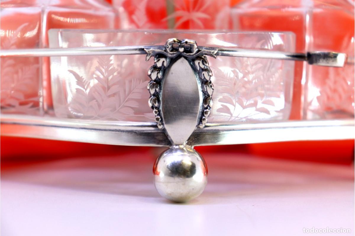 Antig&uuml;edades: Juego de vinagreras de plata - Foto 4
