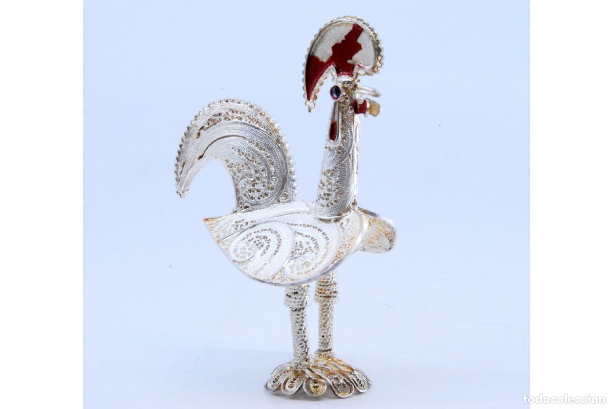 Antig&uuml;edades: Gallo en filigrana de plata - Foto 7