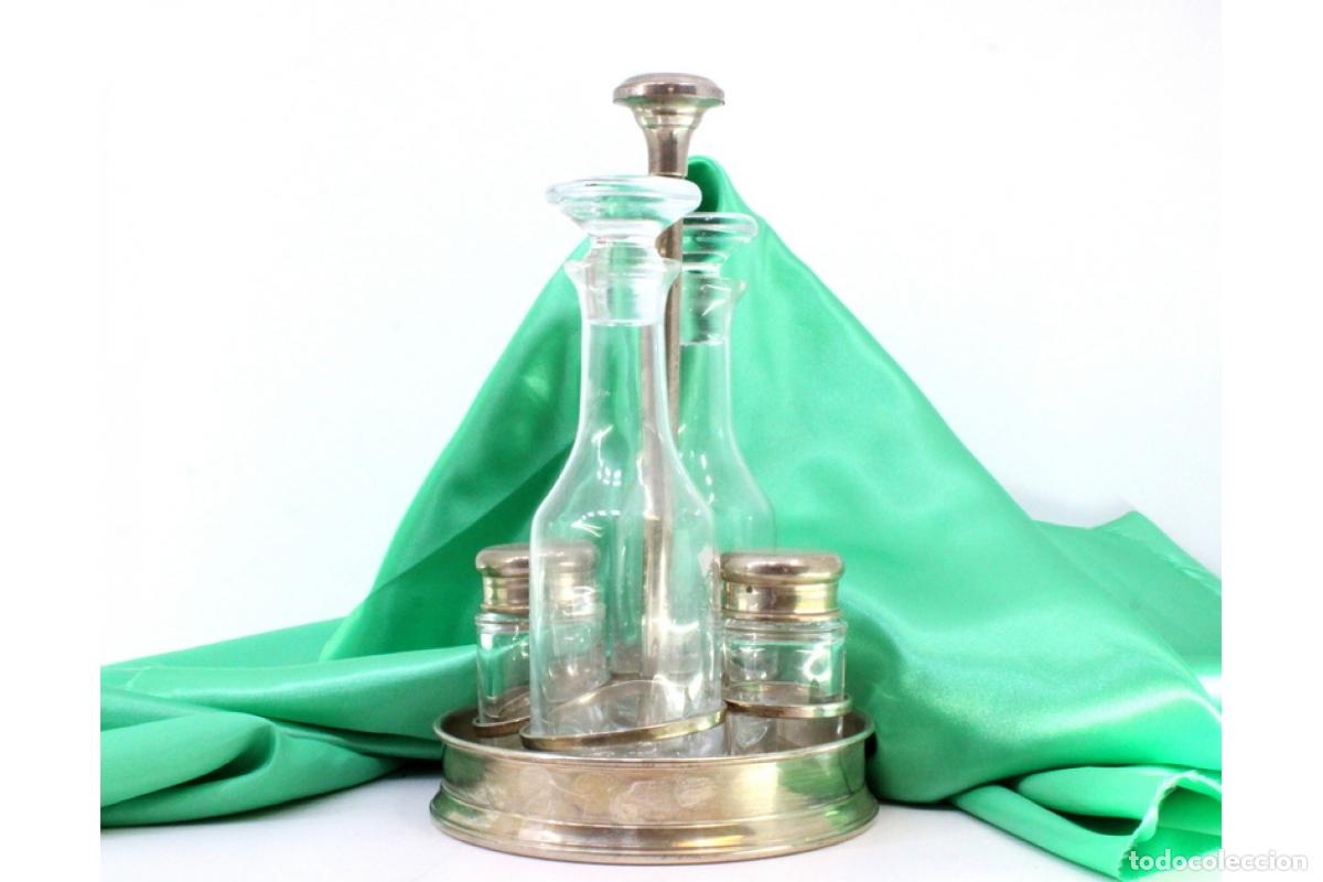 Antig&uuml;edades: Juego de vinagreras de plata - Foto 6