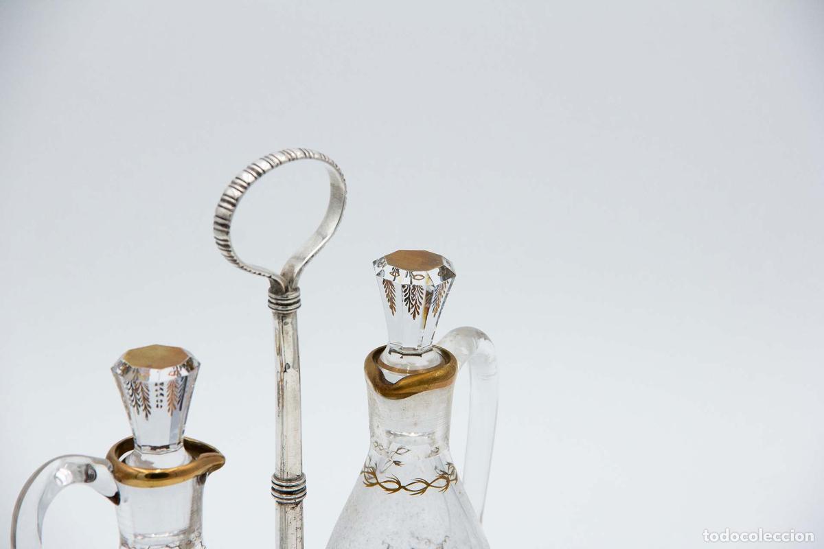Antig&uuml;edades: Juego de vinagreras de plata - Foto 4