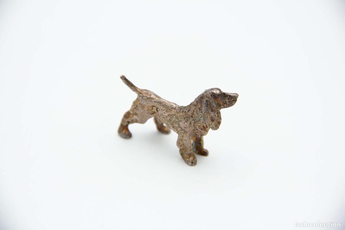 Antig&uuml;edades: Perro Cocker Spaniel, en color plata - Foto 2