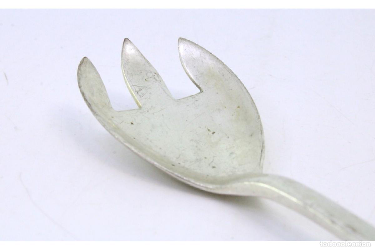 Antig&uuml;edades: Tenedor de plata, para servir ensalada - Foto 4