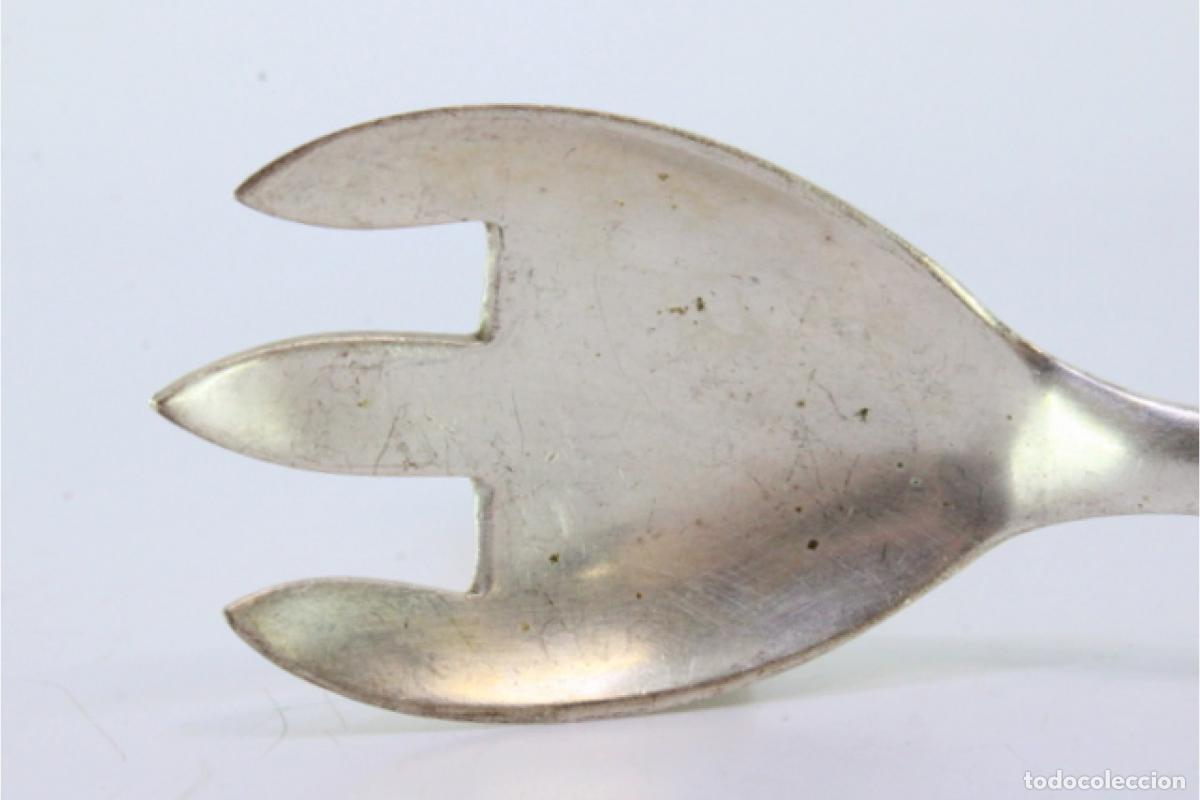 Antig&uuml;edades: Tenedor de plata, para servir ensalada - Foto 5