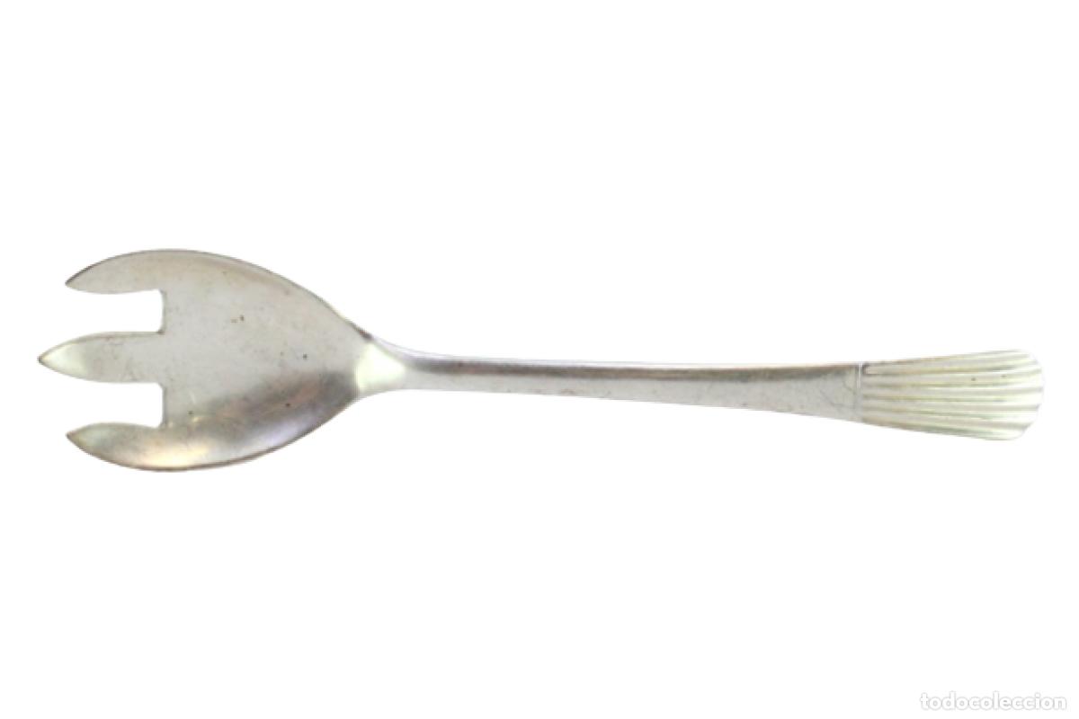 Antig&uuml;edades: Tenedor de plata, para servir ensalada - Foto 1