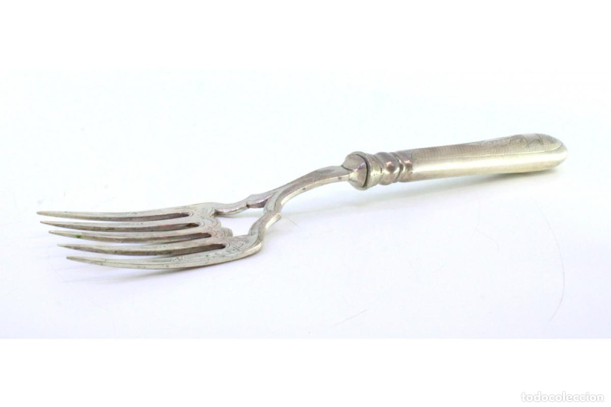 Antig&uuml;edades: Tenedor de plata, para servir pescado - Foto 4