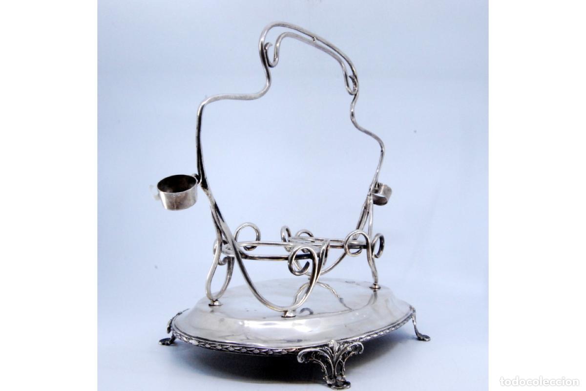 Antig&uuml;edades: Juego de vinagreras de plata - Foto 9