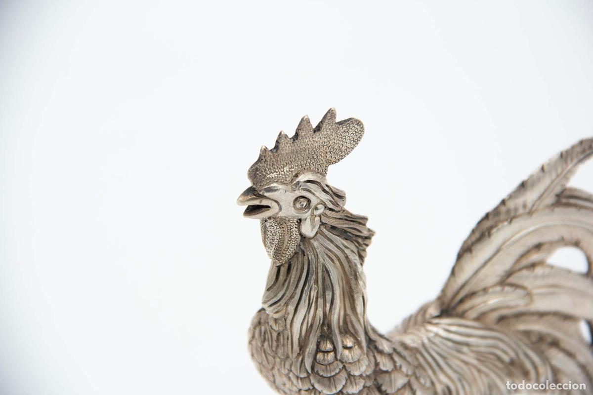 Antig&uuml;edades: Gallo plateado - Foto 2