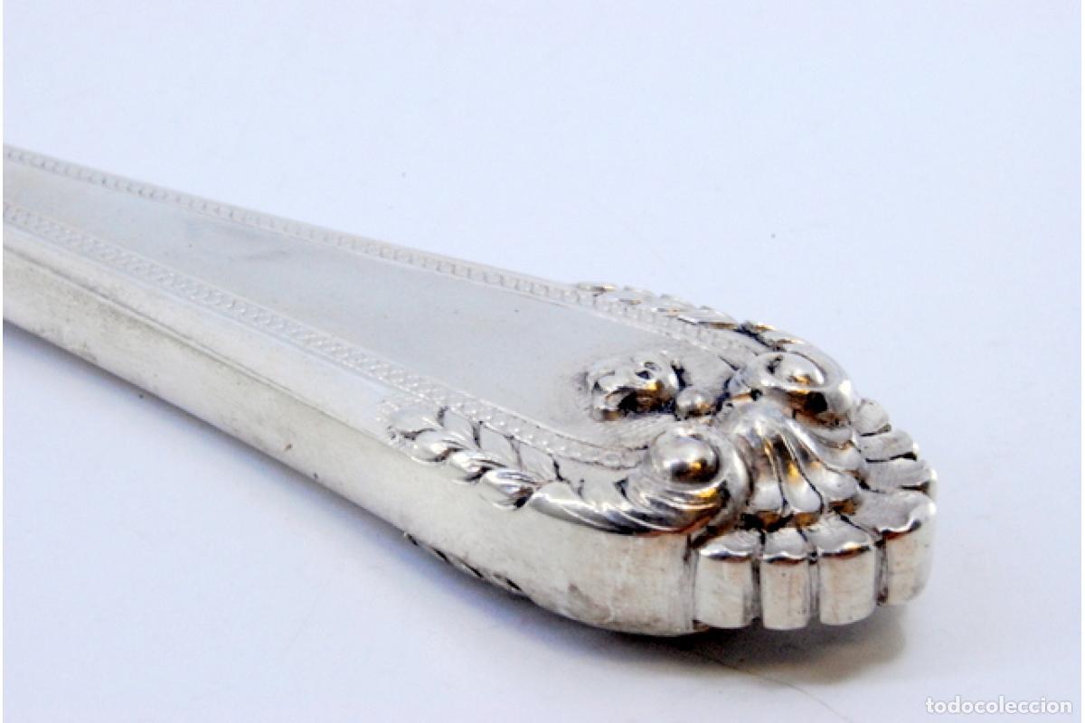 Antig&uuml;edades: Tenedor de plata, para servir pescado - Foto 3