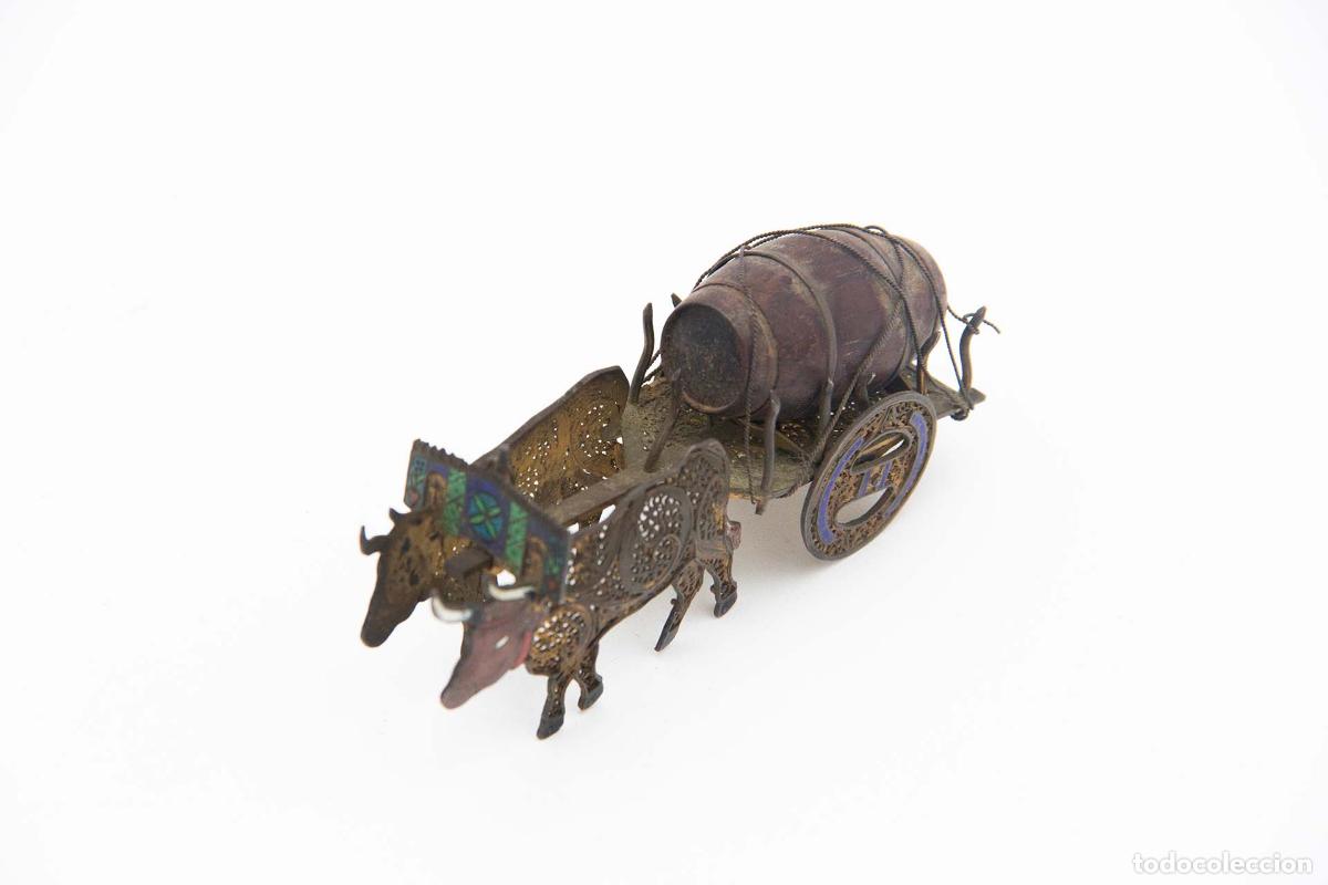 Antig&uuml;edades: Equipo de bueyes, en plata - Foto 3