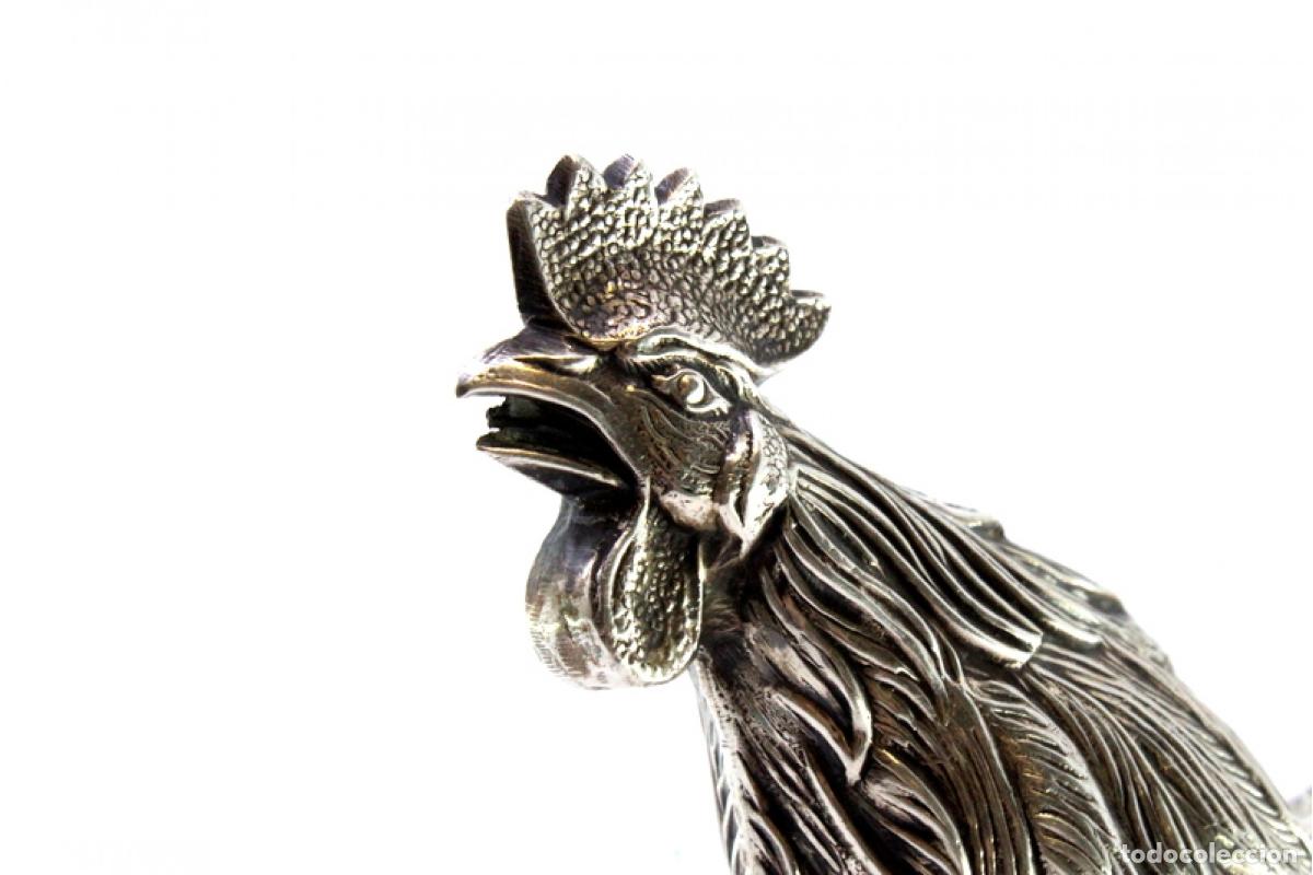 Antig&uuml;edades: Gallo plateado - Foto 2