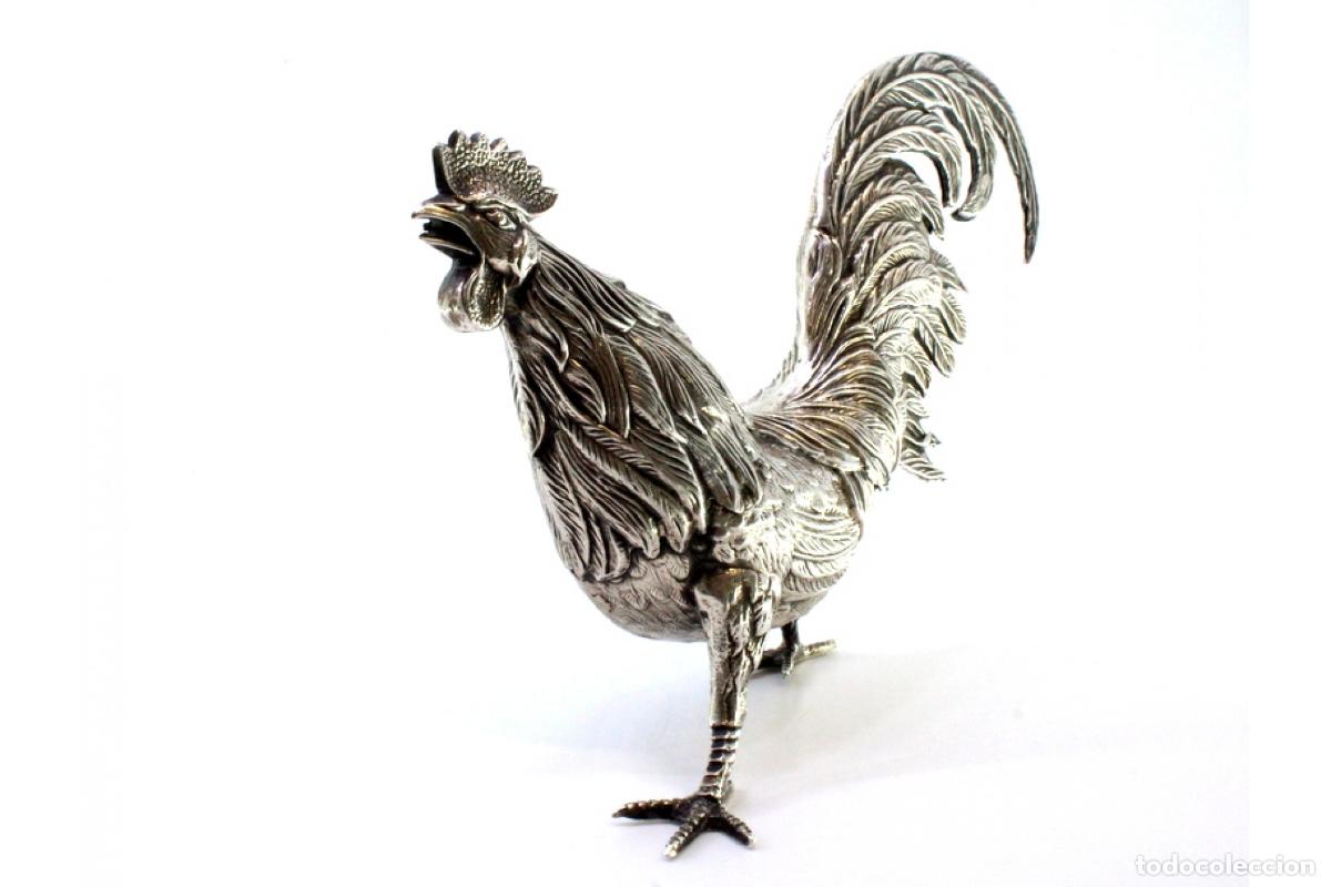 Antig&uuml;edades: Gallo plateado - Foto 8