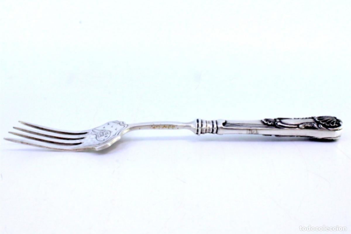 Antig&uuml;edades: Tenedor de plata, para servir pescado - Foto 7