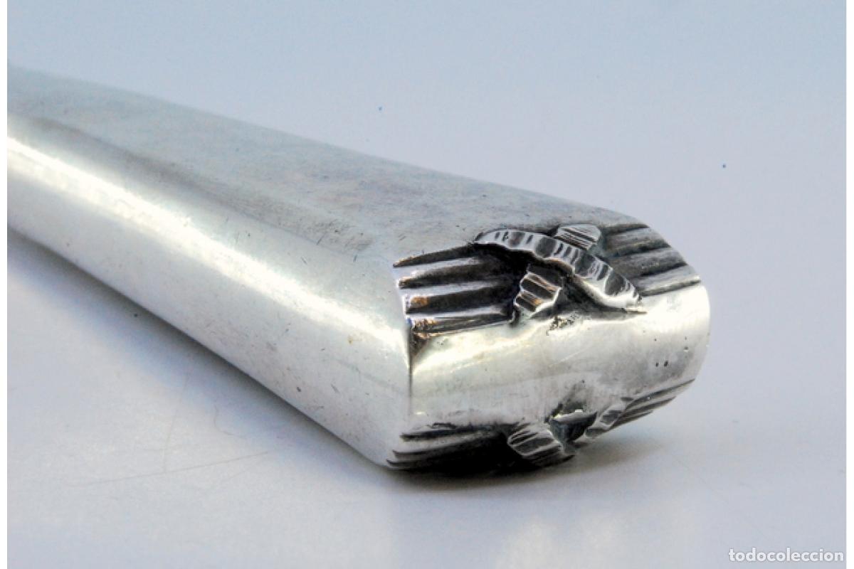 Antig&uuml;edades: Tenedor de plata, para servir pescado - Foto 3