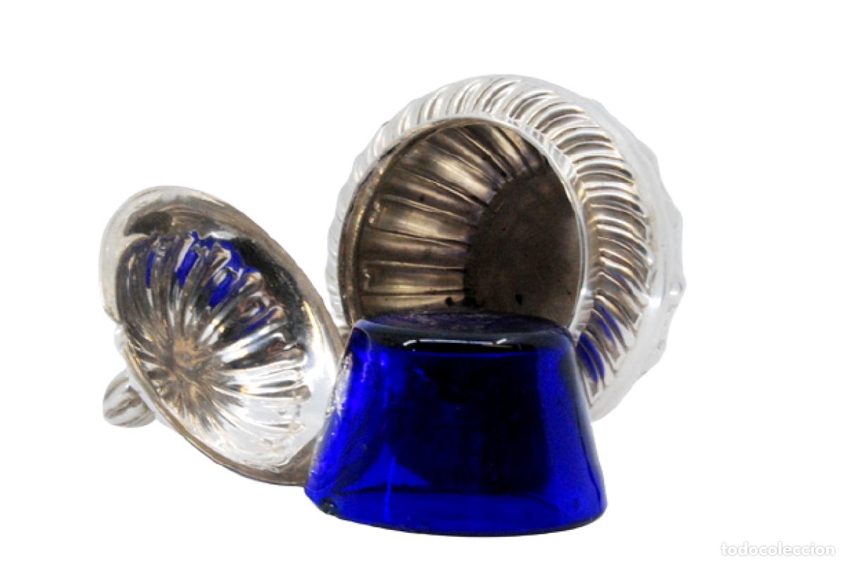 Antiquit&eacute;s: bote de mostaza de plata