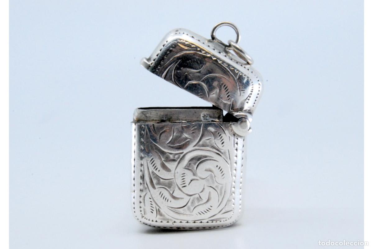 Antig&uuml;edades: Caja de cerillas de plata - Foto 4