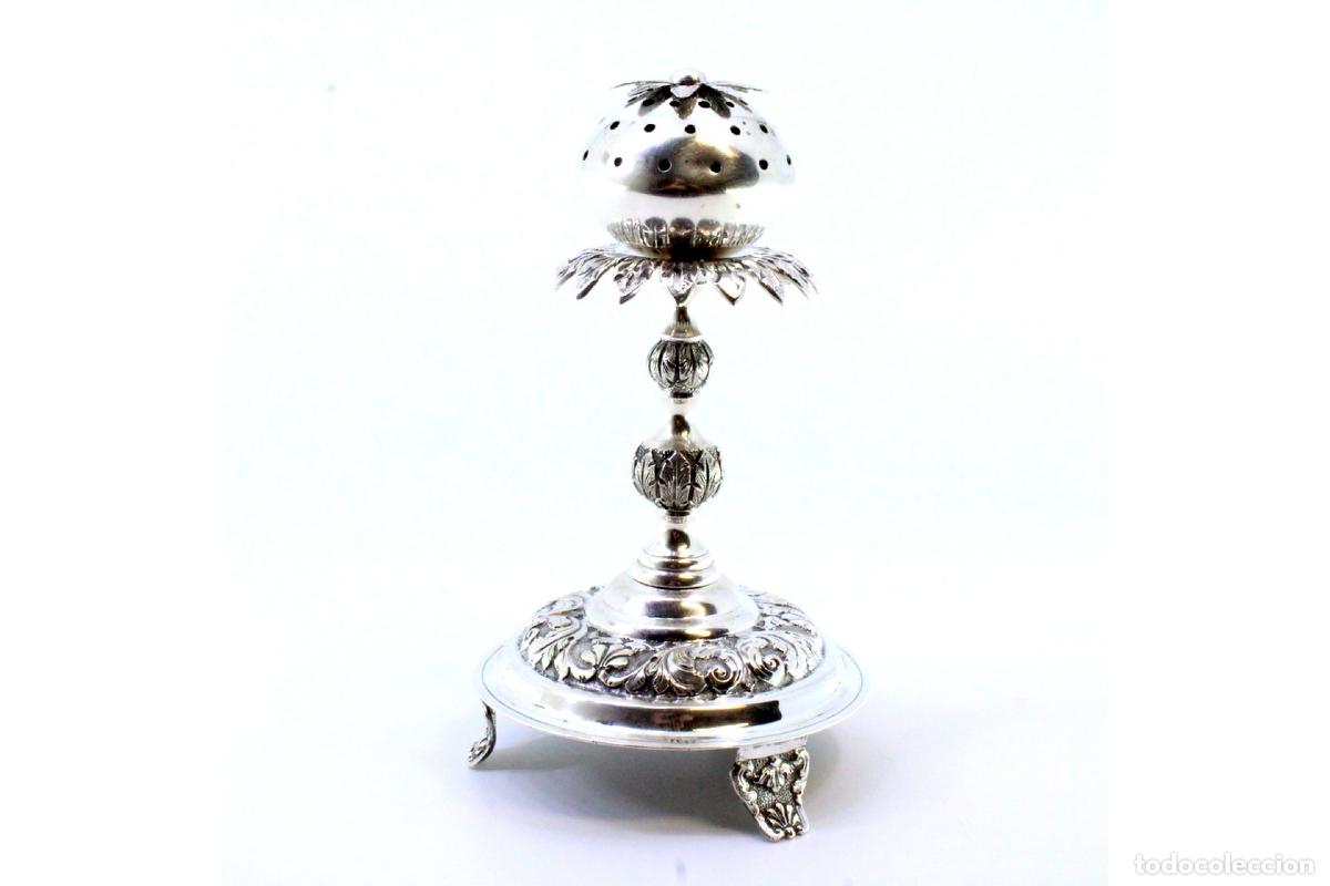 Antig&uuml;edades: Palillero de plata - Amapola - Foto 2