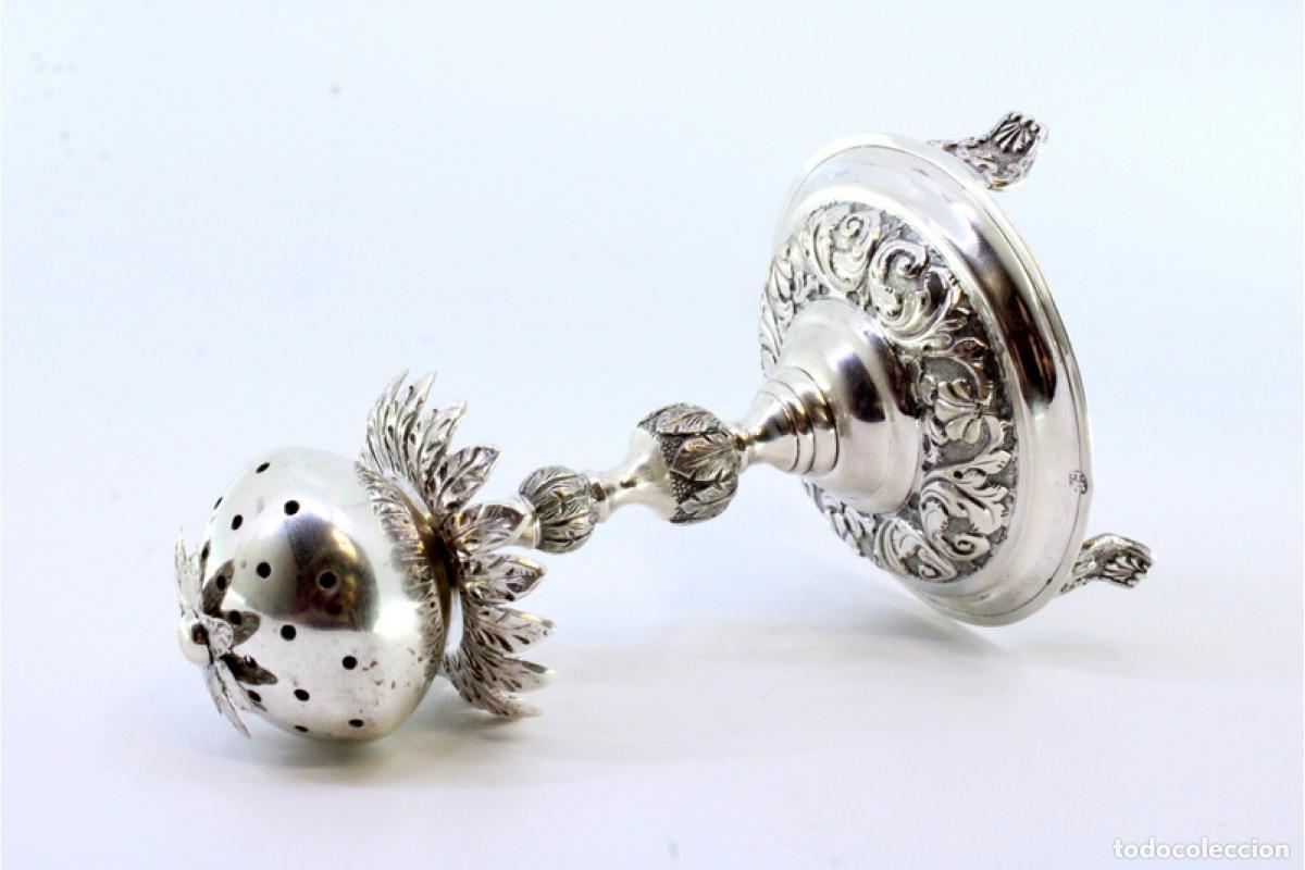 Antig&uuml;edades: Palillero de plata - Amapola - Foto 6