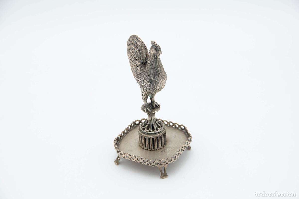 Antig&uuml;edades: Palillero de plata - Gallo - Foto 2
