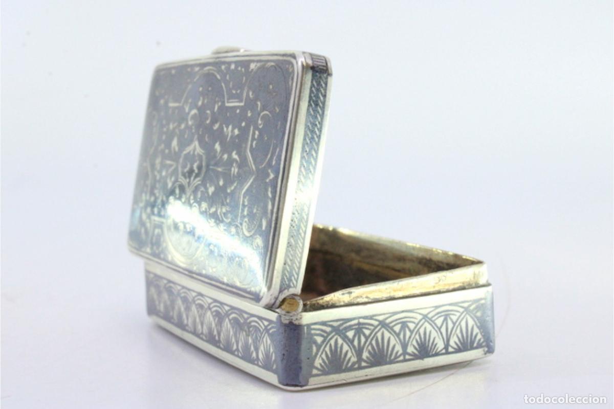 Antig&uuml;edades: Caja de rap&eacute;, en plata - Foto 2