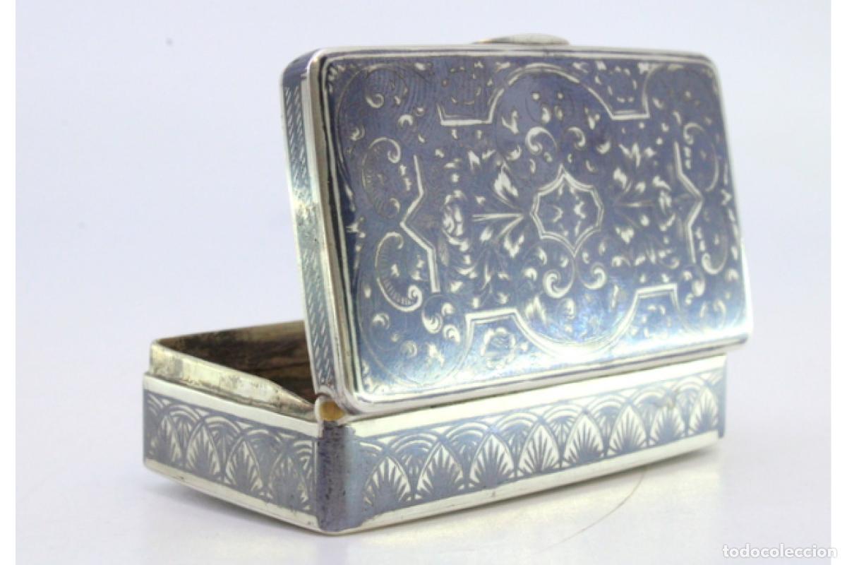 Antig&uuml;edades: Caja de rap&eacute;, en plata - Foto 3