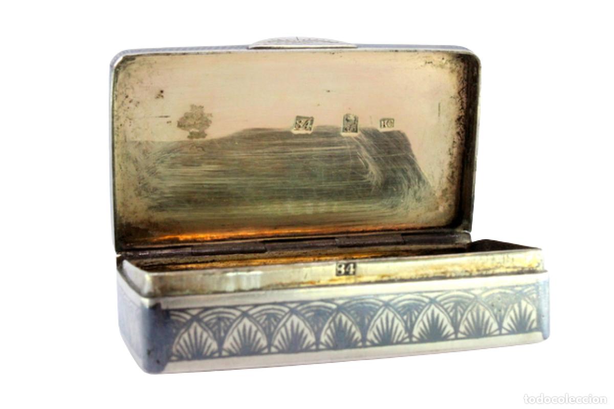 Antig&uuml;edades: Caja de rap&eacute;, en plata - Foto 1