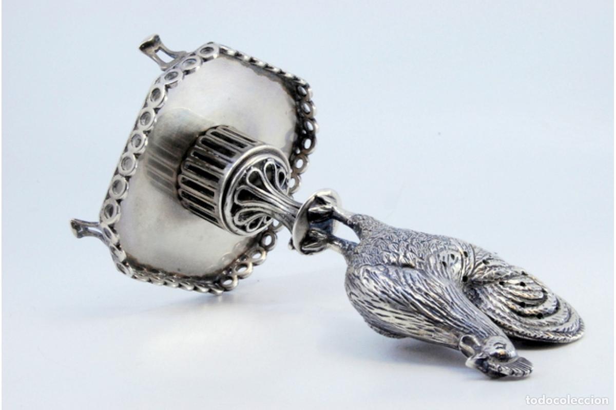 Antig&uuml;edades: Palillero de plata - Gallo - Foto 2