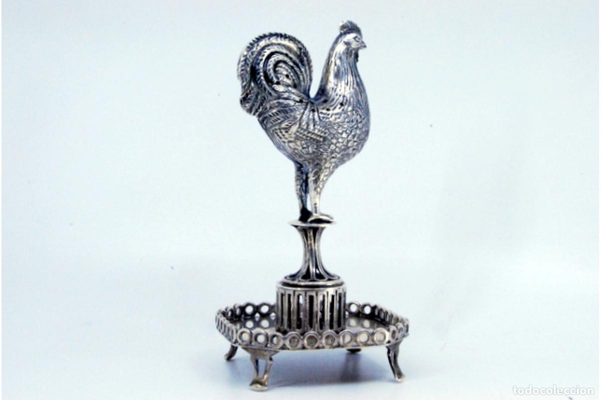 Antig&uuml;edades: Palillero de plata - Gallo - Foto 3