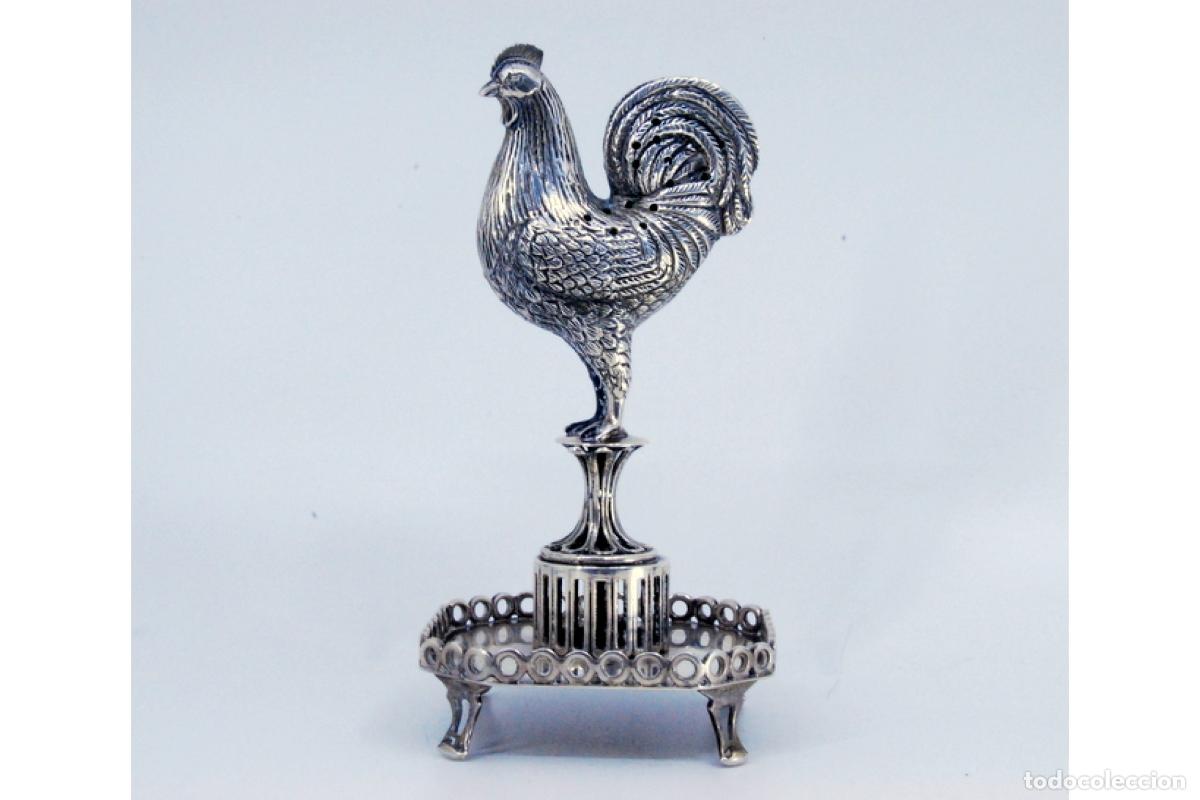 Antig&uuml;edades: Palillero de plata - Gallo - Foto 5