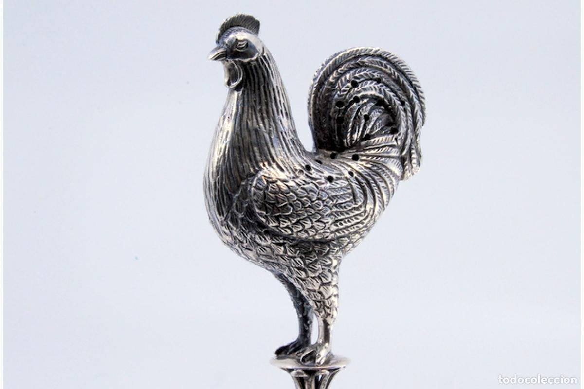Antig&uuml;edades: Palillero de plata - Gallo - Foto 7