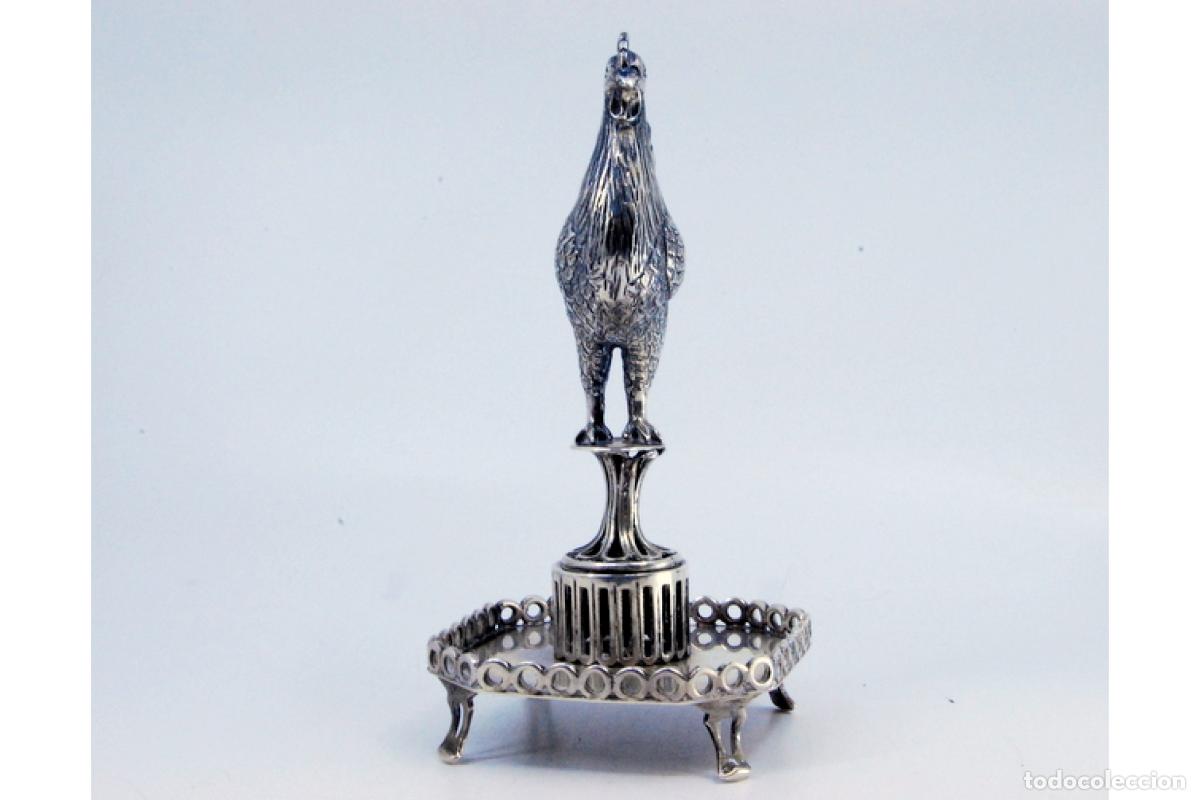 Antig&uuml;edades: Palillero de plata - Gallo - Foto 8