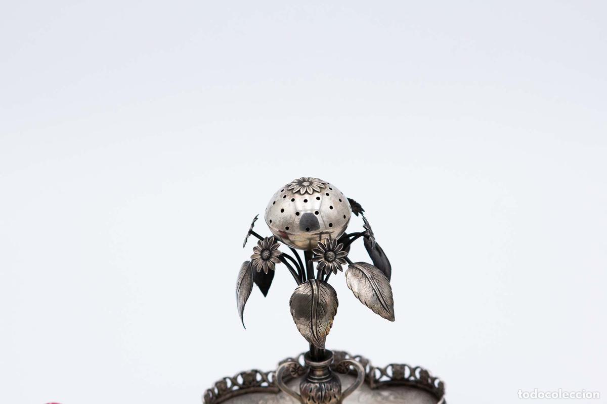 Antig&uuml;edades: Palillero plateado - Bombilla - Foto 3