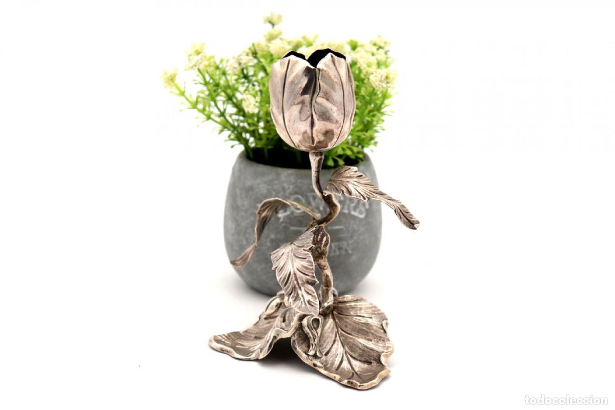 Antiques: Palillero de plata - C&aacute;liz