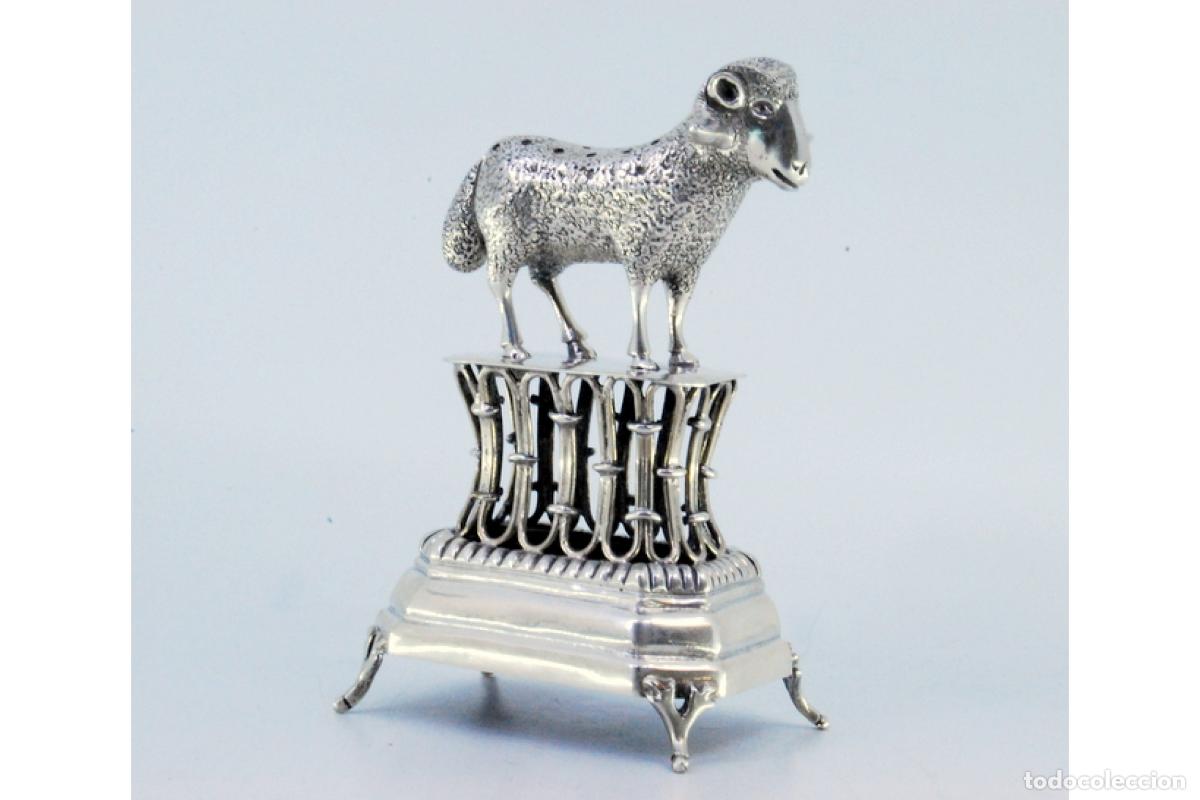 Antig&uuml;edades: Palillero de plata - Oveja - Foto 2