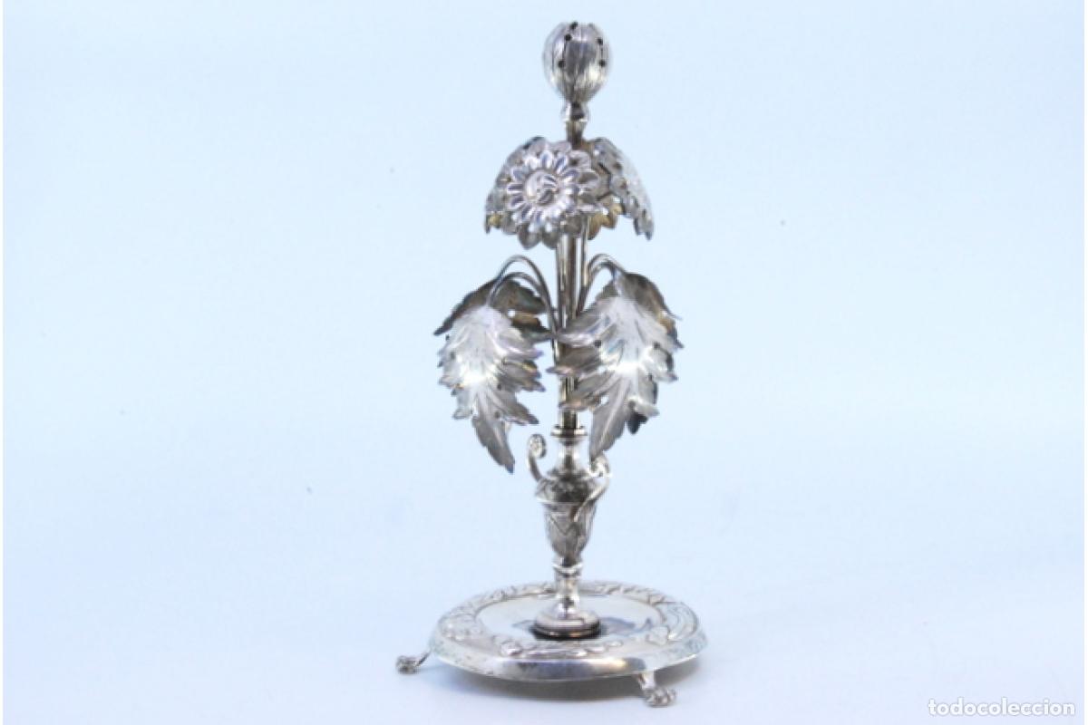 Antig&uuml;edades: Palillero de plata - Flores - Foto 2