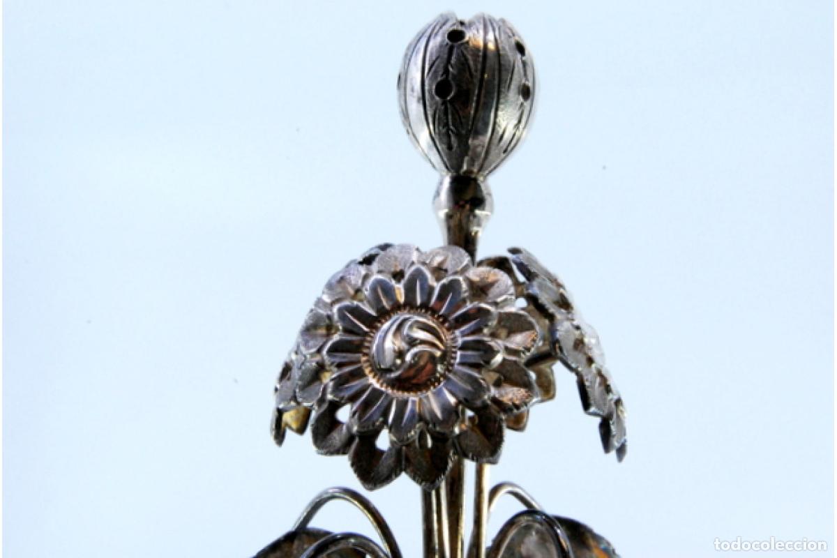 Antig&uuml;edades: Palillero de plata - Flores - Foto 3