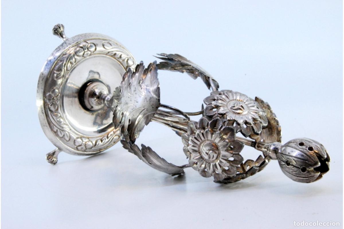 Antig&uuml;edades: Palillero de plata - Flores - Foto 6