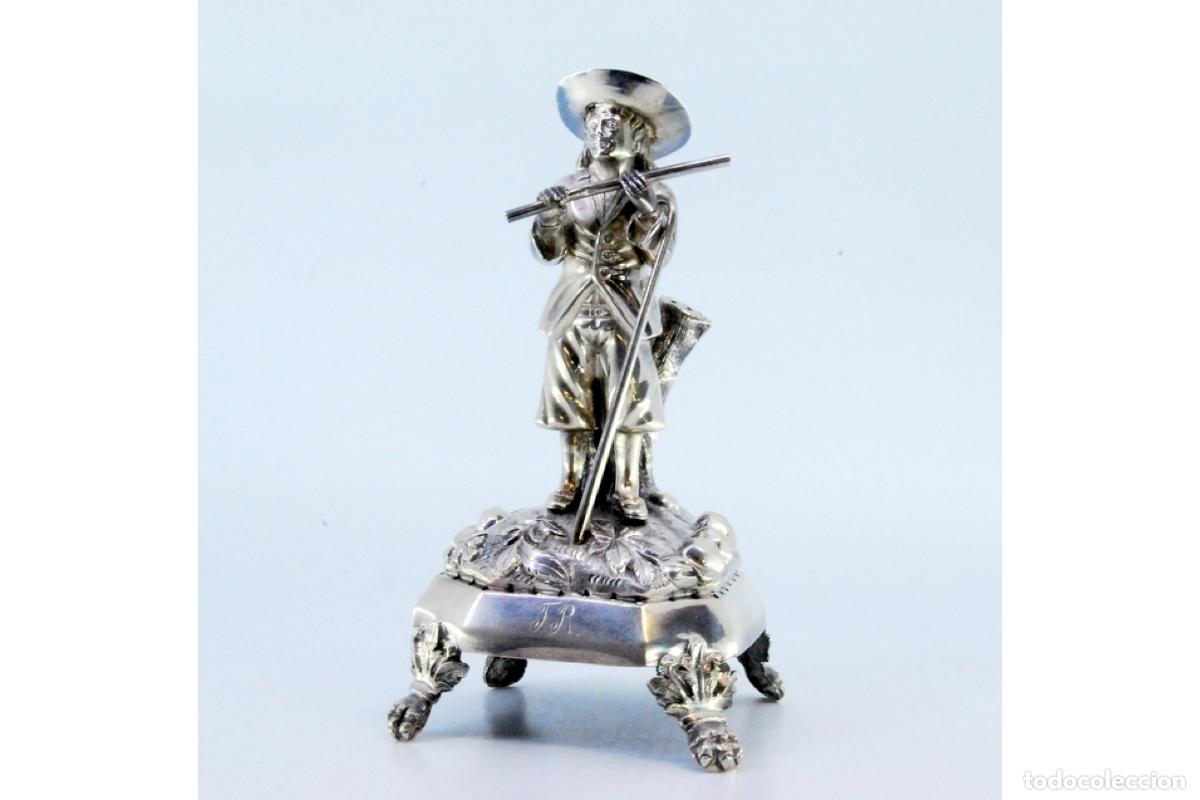 Antig&uuml;edades: Palillero de plata - Flautista - Foto 2