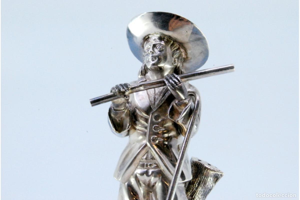 Antig&uuml;edades: Palillero de plata - Flautista - Foto 4