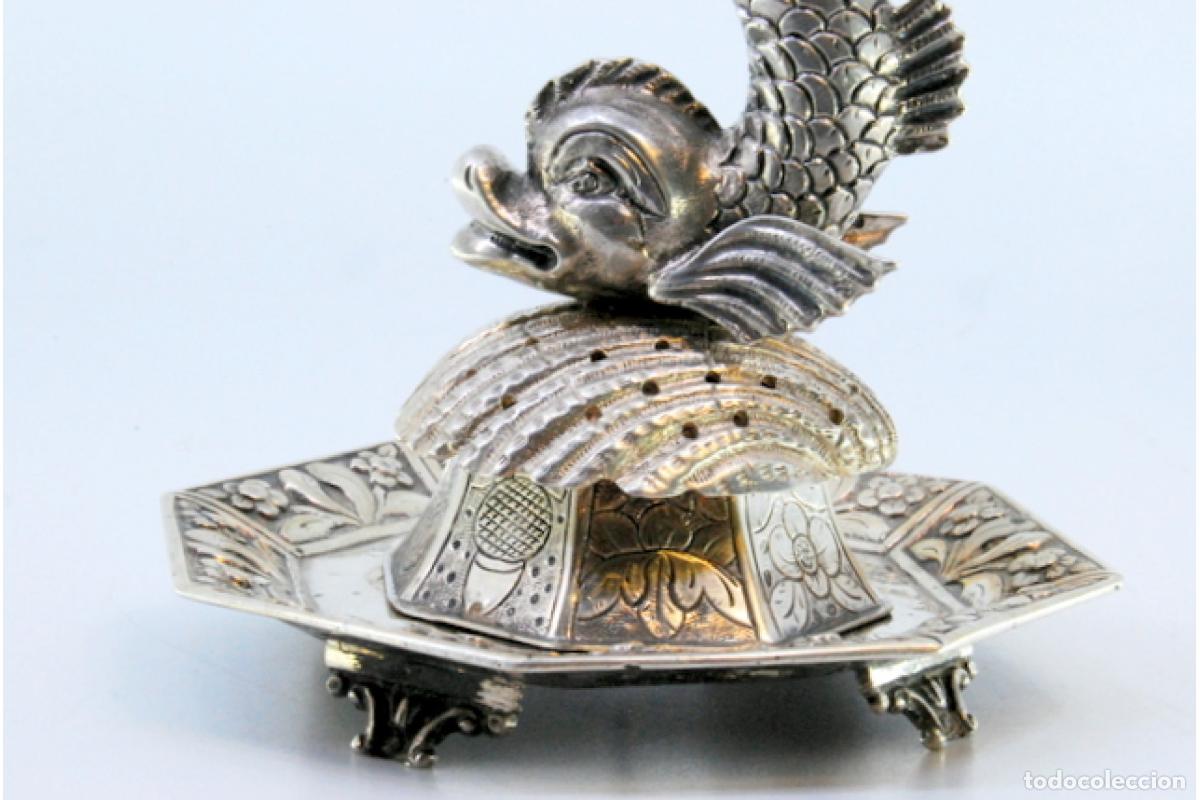 Antig&uuml;edades: Palillero de plata - Sirena y concha - Foto 4