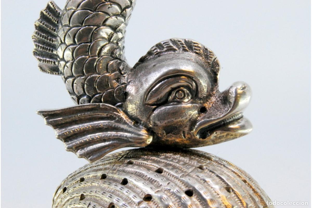 Antig&uuml;edades: Palillero de plata - Sirena y concha - Foto 8