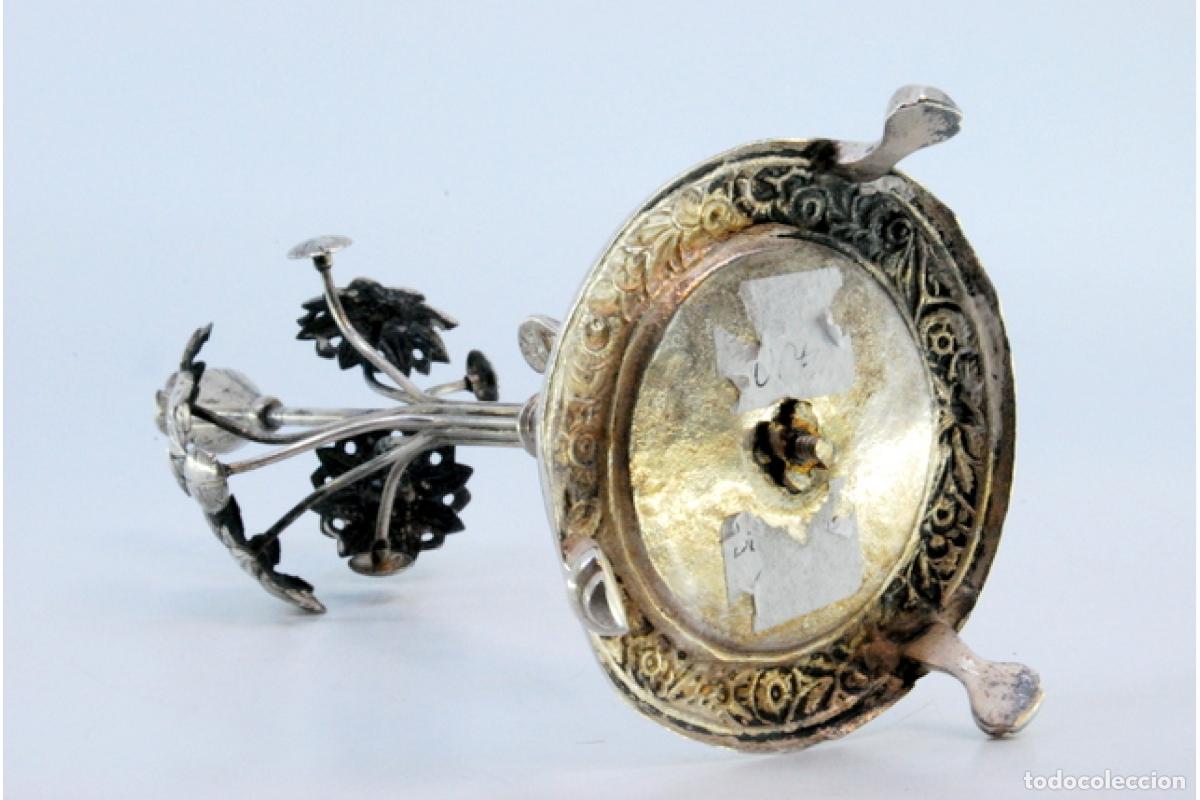 Antig&uuml;edades: Palillero de plata - Jarr&oacute;n de flores - Foto 2