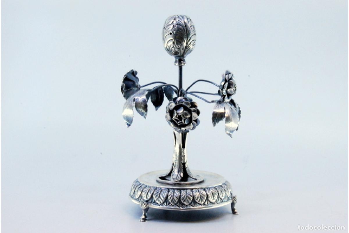 Antig&uuml;edades: Palillero de plata - Flores - Foto 8