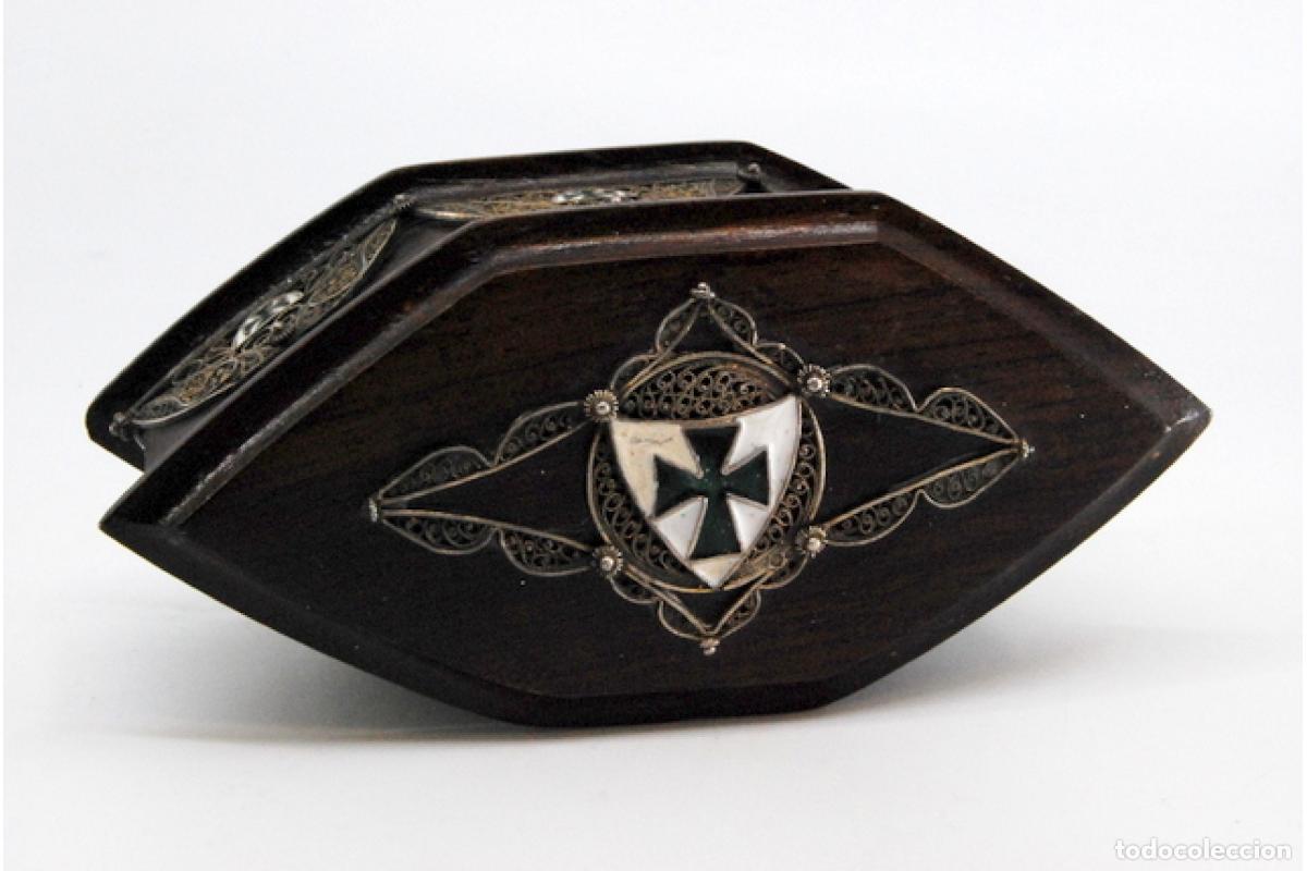 Antig&uuml;edades: Joyero, fabricado en madera y plata. - Foto 7