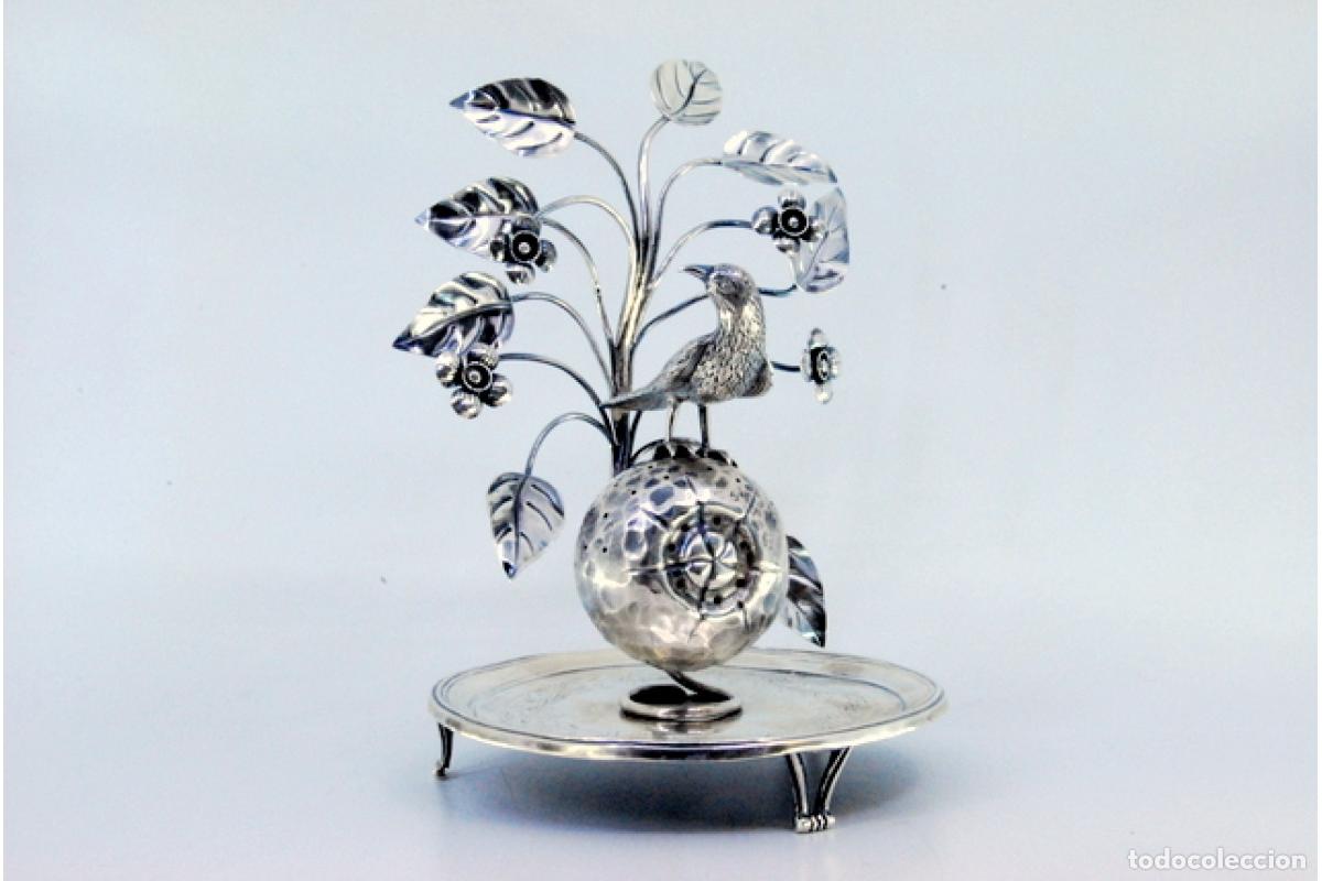 Antig&uuml;edades: Palillero de plata - Flores - Foto 4