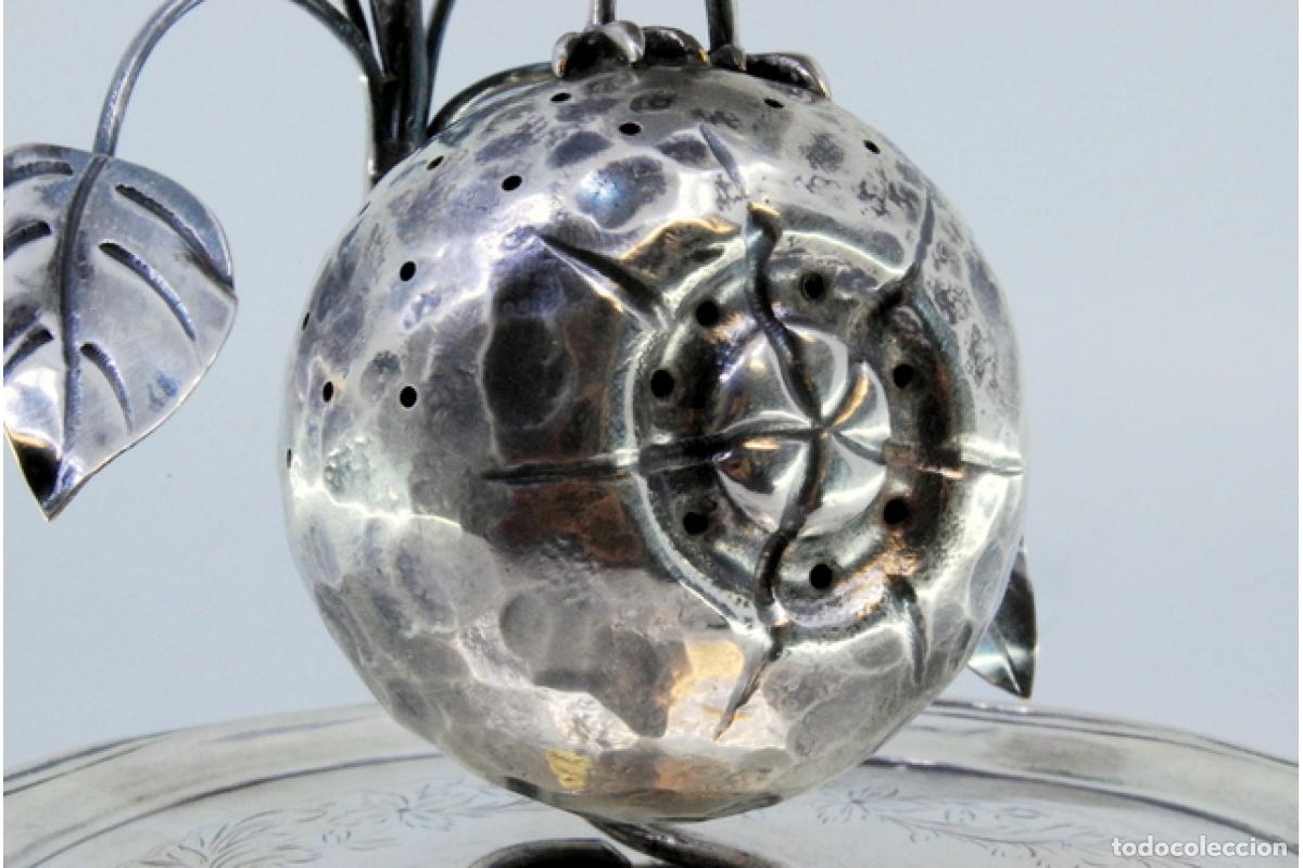 Antig&uuml;edades: Palillero de plata - Flores - Foto 5