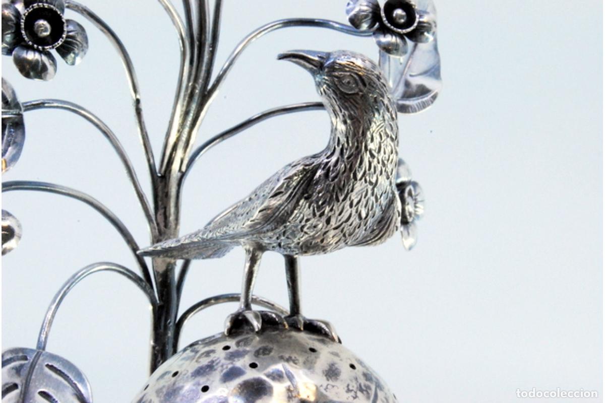 Antig&uuml;edades: Palillero de plata - Flores - Foto 6