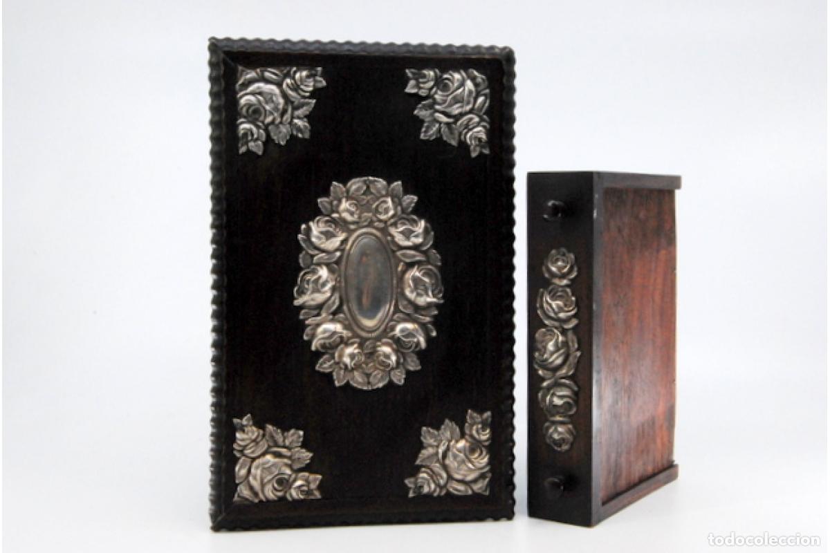 Antig&uuml;edades: Joyero, fabricado en madera y plata. - Foto 8