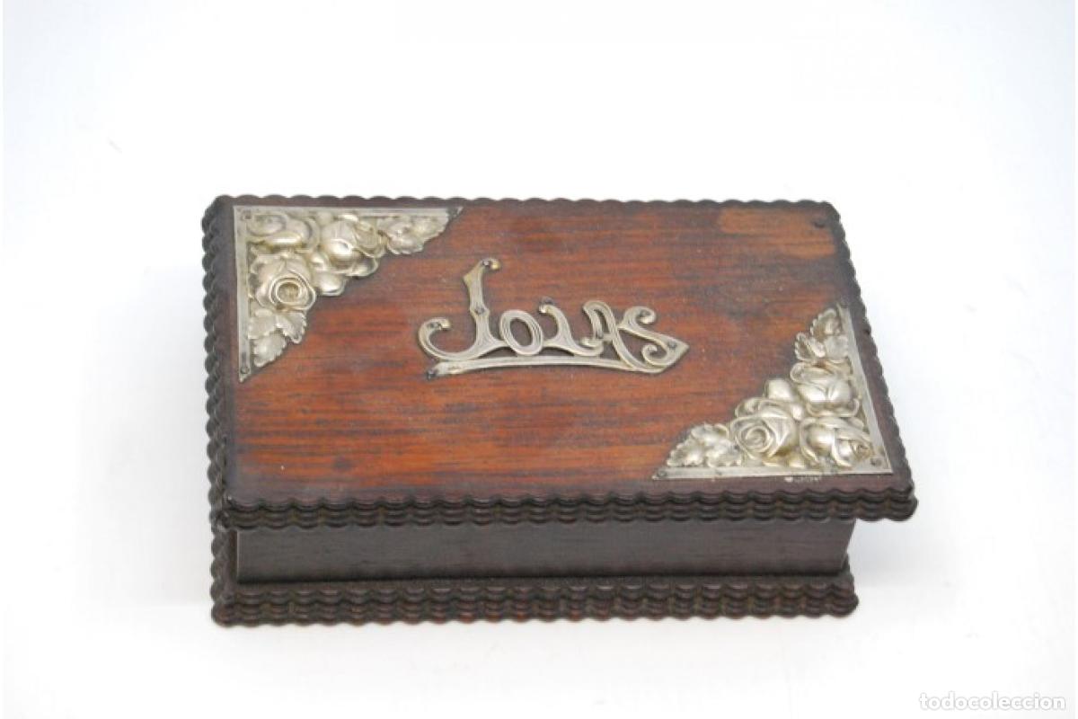 Antig&uuml;edades: Joyero, fabricado en madera y plata. - Foto 3