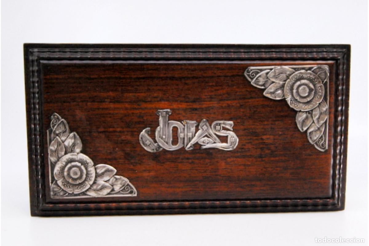 Antig&uuml;edades: Joyero, fabricado en madera y plata. - Foto 2