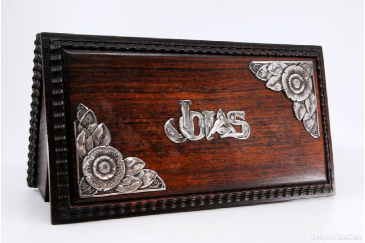 Antig&uuml;edades: Joyero, fabricado en madera y plata. - Foto 6